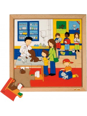 Puzzle Madeira Saúde Médico - 16 Peças