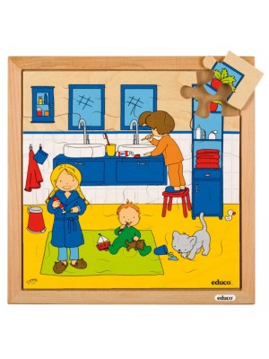 Puzzle Madeira Lavar os Dentes - 25 Peças