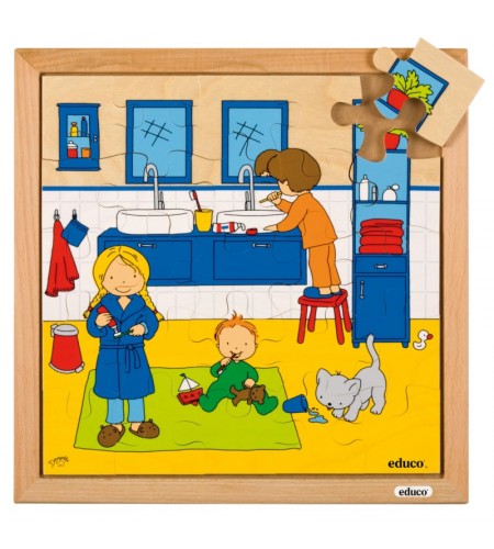 Puzzle Madeira Lavar os Dentes - 25 Peças