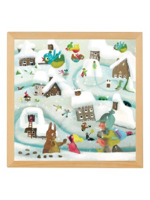 Puzzle Madeira Clima Extremo - Neve - 64 Peças