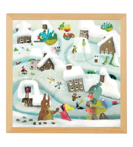 Puzzle Madeira Clima Extremo - Neve - 64 Peças