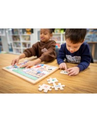 Puzzle Madeira Matemático Adição e Subtração até 6 - Quinta - 24 Peças