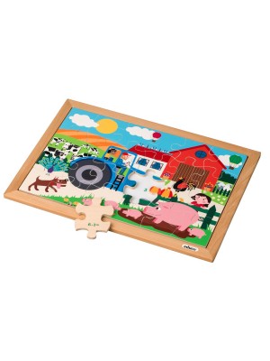 Puzzle Madeira Matemático Adição e Subtração até 6 - Quinta - 24 Peças