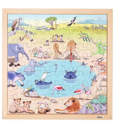 Puzzle Madeira Habitats - Savana - 49 peças