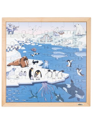 Puzzle Madeira Habitats - Regiões Polares - 49 peças