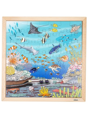Puzzle Madeira Habitats - Barreira de Coral - 49 peças
