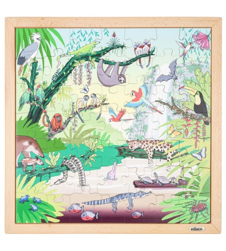 Puzzle Madeira Habitats - Floresta Tropical - 49 peças