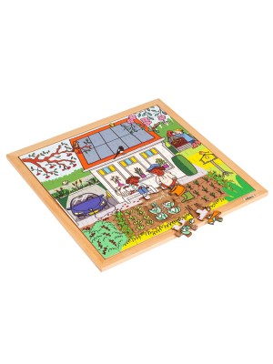 Puzzle Madeira Cuidar do Clima - Casa Sustentável - 100 peças