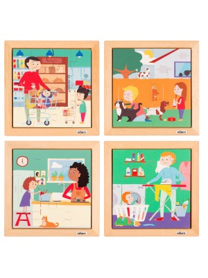 Conjunto de Puzzles "Contexto Familiar" - 4 Puzzles