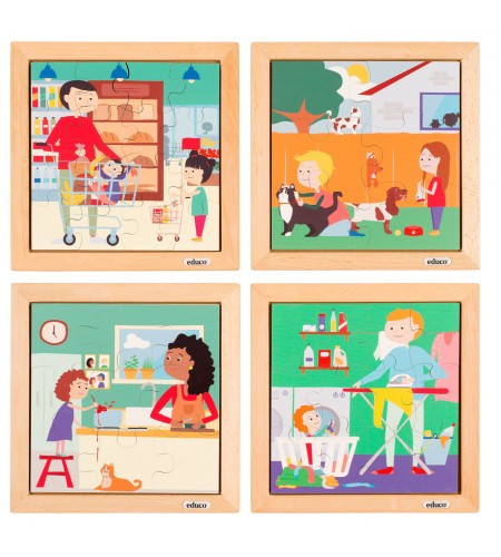 Conjunto de Puzzles "Contexto Familiar" - 4 Puzzles