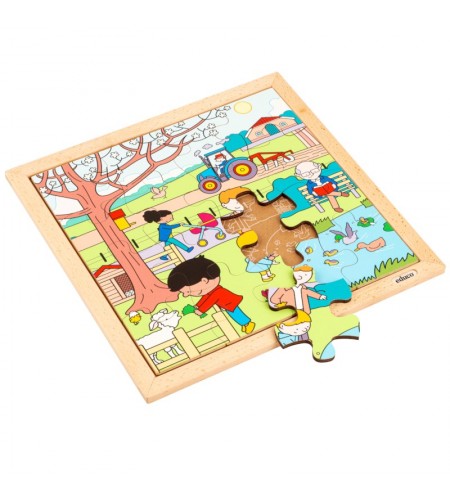 Puzzle Madeira Estações do Ano - Primavera - 16 Peças