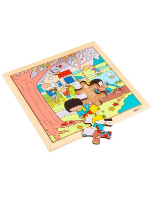 Puzzle Madeira Estações do Ano - Outono - 16 Peças