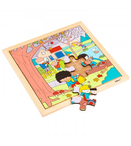 Puzzle Madeira Estações do Ano - Outono - 16 Peças