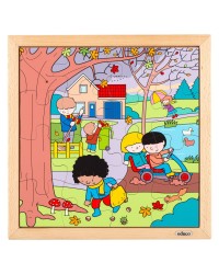 Puzzle Madeira Estações do Ano - Outono - 16 Peças