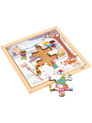 Puzzle Madeira Estações do Ano - Inverno - 9 Peças