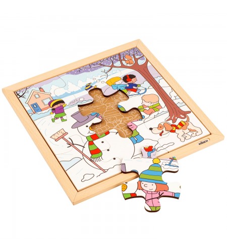 Puzzle Madeira Estações do Ano - Inverno - 9 Peças
