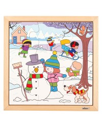 Puzzle Madeira Estações do Ano - Inverno - 9 Peças