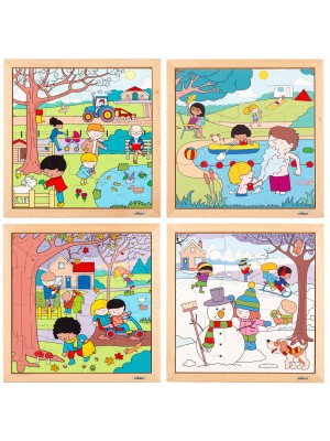Conjunto de Puzzles "As 4 Estações" - 4 Puzzles