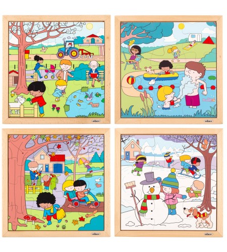 Conjunto de Puzzles "As 4 Estações" - 4 Puzzles