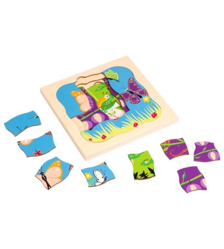 Puzzle Progressivo 4 Camadas Borboleta - 31 peças