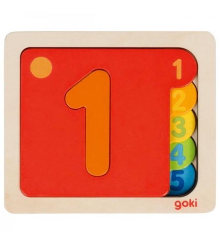 Puzzle de Encaixe por Camadas - Números até 5 - 10 PEÇAS