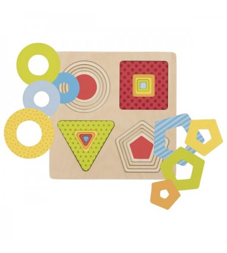 Quebra-Cabeça em Camadas de Formas Geométricas