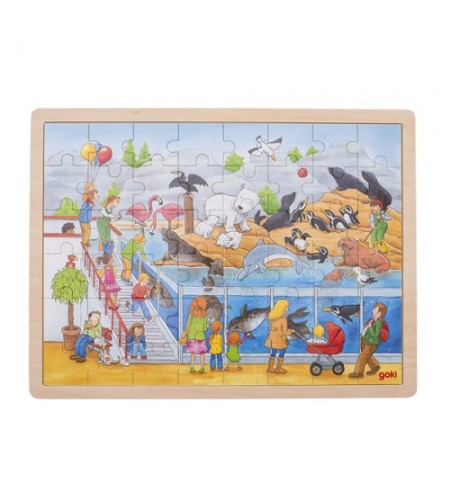 Puzzle Madeira Visita Zoológico - 48 peças