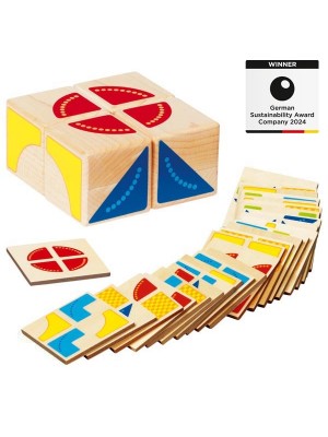 Puzzle Madeira Cubo - Cores e Formas - 30 Peças