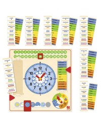 Relógio Calendário de Madeira Personalizável Grande