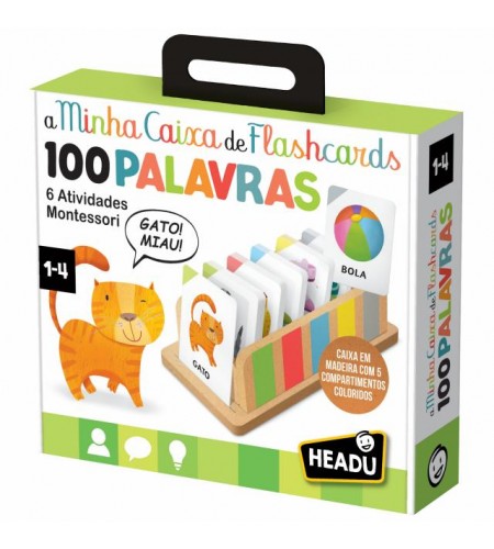 A Minha Caixa de Flashcards: 100 Palavras – Montessori