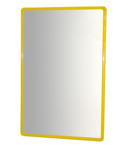 Espelho de Segurança com Moldura em Alumínio 120x50 cm  - Amarelo