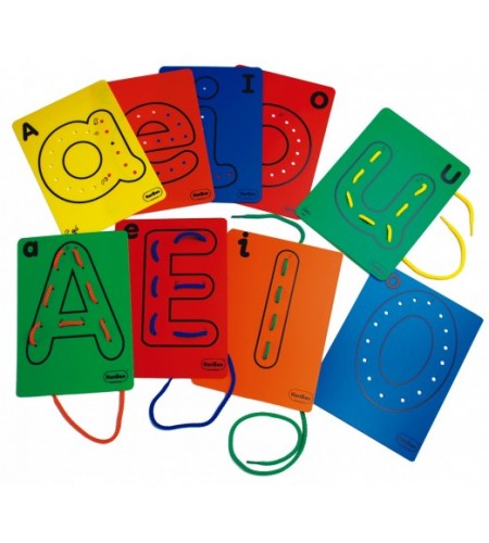 Enfiamento "As Vogais" -  10 peças