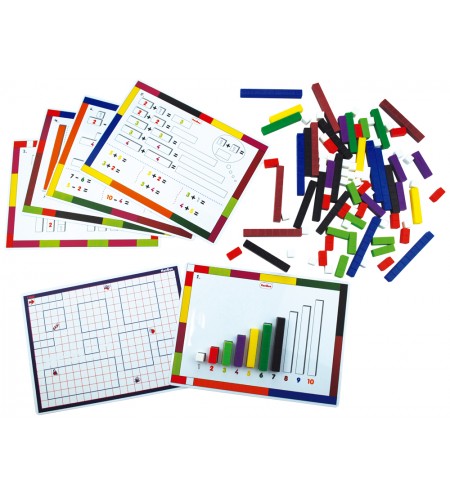 Kit de Cálculo Cuisenaire + Cartões - 186 peças Kit de Cálculo Cuisenaire + Cartões - 186 peças