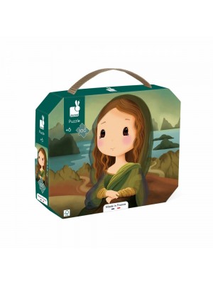 Mona Lisa - Mala Puzzle de Cartão - 100 peças
