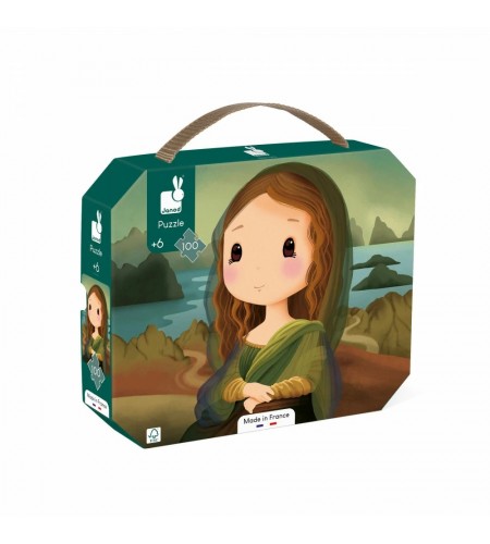 Mona Lisa - Mala Puzzle de Cartão - 100 peças