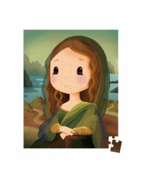Mona Lisa - Mala Puzzle de Cartão - 100 peças