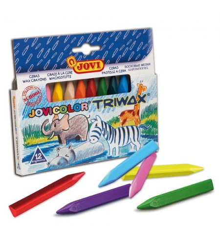 Lapis de Cera Jovi Trimax - 12 unidades