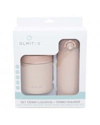 Termos para Sólidos e Líquidos Olmitos - Conjunto Rosa