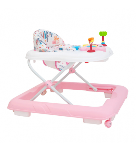 Andador com Bandeja de Atividades Olmitos - Rosa