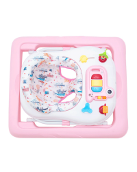 Andador com Bandeja de Atividades Olmitos - Rosa