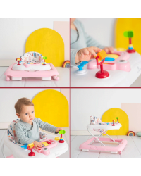 Andador com Bandeja de Atividades Olmitos - Rosa