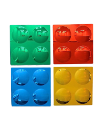 Conjunto de 4 Espelhos Convexos Coloridos - 4 Bubbles