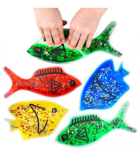 Peixes Sensoriais com Líquido - Conjunto de 4