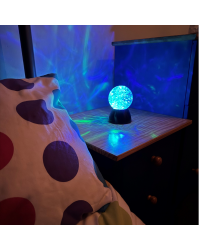 Luz Sensorial de Água com Glitter