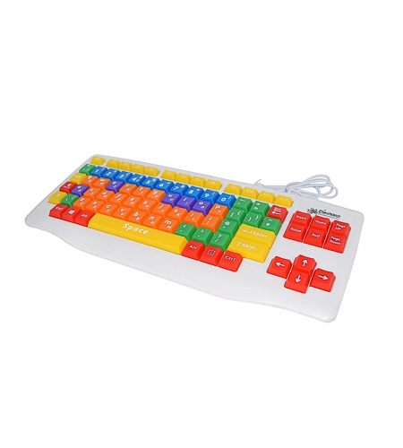 Teclado USB Infantil com Teclas Grandes e Coloridas