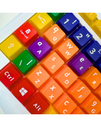 Teclado USB Infantil com Teclas Grandes e Coloridas