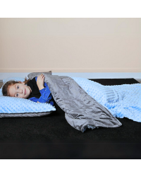 Manta Sensorial com Fronha - 3 KG - Azul/Cinzento Manta Sensorial com Fronha - 3 KG - Azul/Cinzento