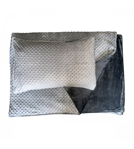 Manta Sensorial com Fronha - 3 KG - Cinzento/Cinzento Manta Sensorial com Fronha - 3 KG - Cinzento/Cinzento