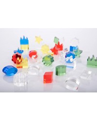 Tesouros Coloridos Translúcidos - 30 Peças