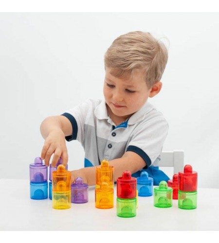 Potinhos de Cor Translúcidos - 18 potes